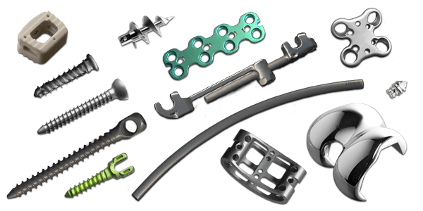 Implantable components Medical implant machining