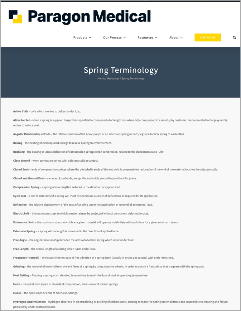 medical-spring-terminology Spring terminology resource